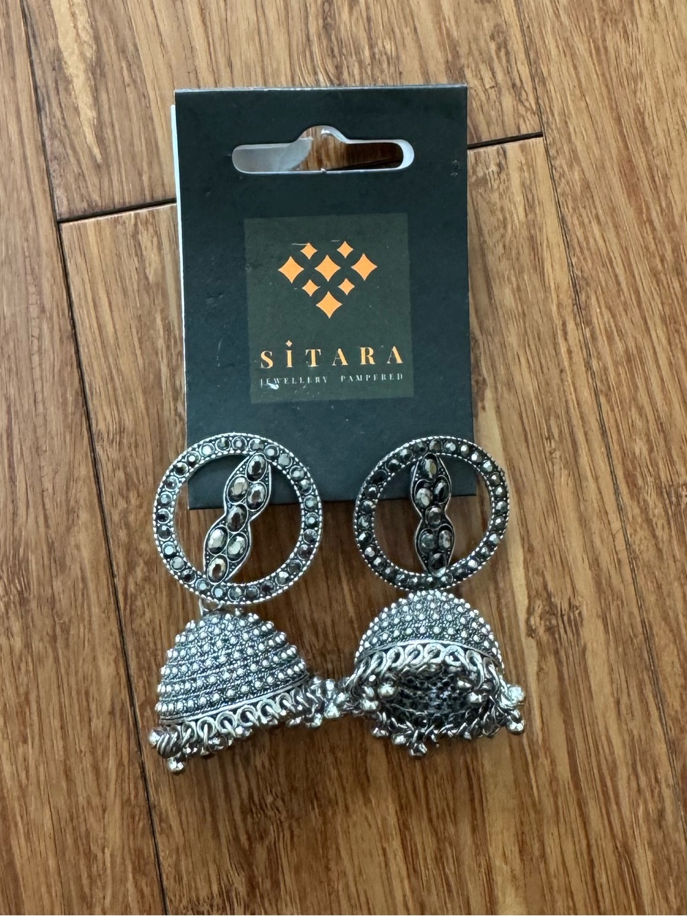 Silver-Tone Jhumka Drop Earrings - Silver